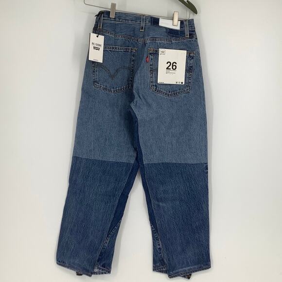 NEW! RE/DONE LEVI'S Engineered Tapered $675 msrp Size 26 Indigo Jeans G22-6 - Picture 3 of 10